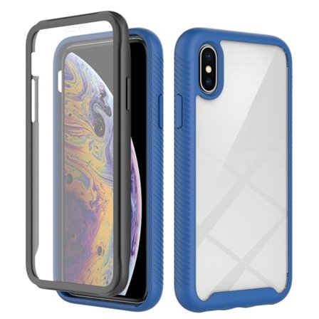 iPhone XS Max Case Anti-Drop with Screen Protector – Dark Blue / Black