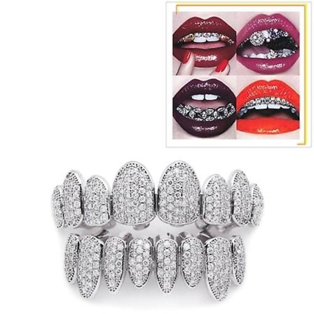 Hip Hop-tandställning med zirkoninlägg