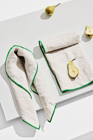 Pastill - Bonne serviet i fransk hør 2-pak - Grå - Servietter - 50X50 - Fra Homeroom