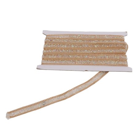 5 metriä strassinauhaa, hyvä tarttuvuus, kiiltävä itseliimautuva, 1,5 cm leveä, DIY-strassinauhat ompeluun ja juhlakoristeluun