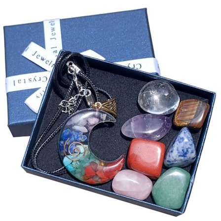 Naturlig krystal 7 Chakra sten 1 1