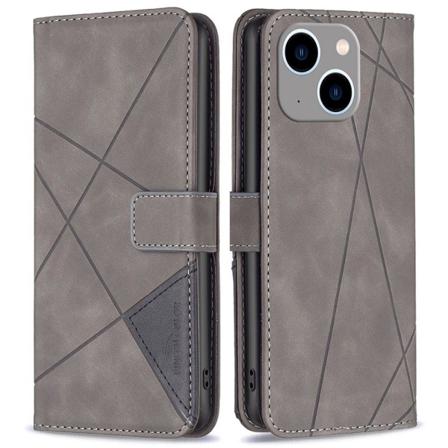Binfen Color Iphone 14 Plus Pu Leather Premium Plånboksfodral - Gray