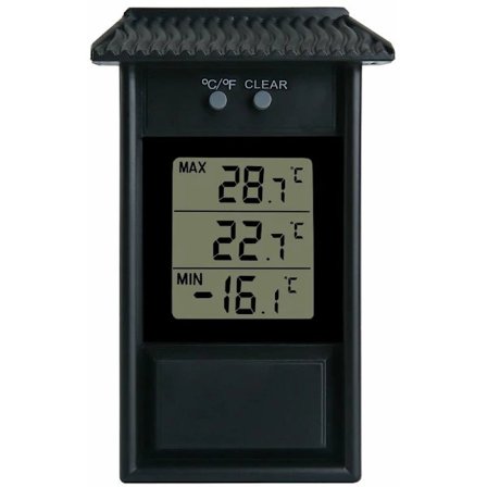 Kasvihuonetermometri, vedenpitävä mini digitaalinen kasvihuonetermometri monitori 0,1°C resoluutio, -20 - 50°C lämpötila-alue, A