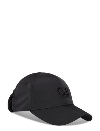C.P. Company Baseball Cap (Chrome-R Goggle Cap) - Black - XL