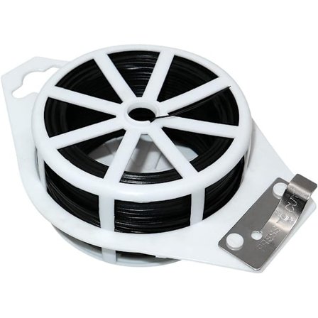 100m Have Wire Blød Sort Havebånd, Have Wire Twisted Plantebånd, Plastikbelagt Wire med Knive