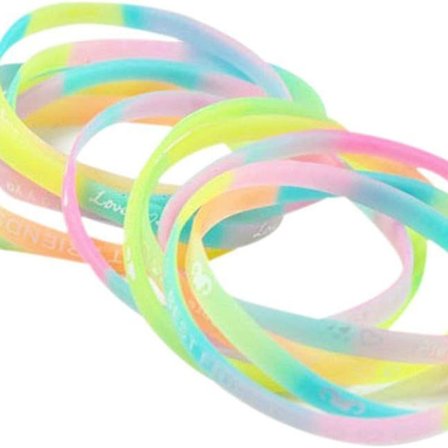 100 st Barn Silikon Glow Dark Armband för Barn Fest Tillbehör KLB