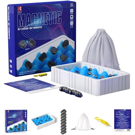 Magneettinen pöytäpeli, shakkilautapeli magneetilla, set, magneettikivilautapeli, kannettava magneettinen kivilautapeli juhliin