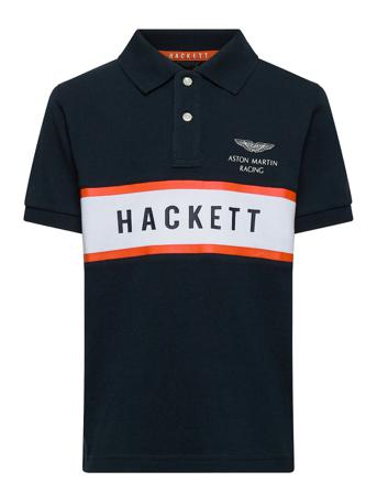 Amr Chest Panel B T-shirts Polo Shirts Short-sleeved Polo Shirts Blå Hackett London