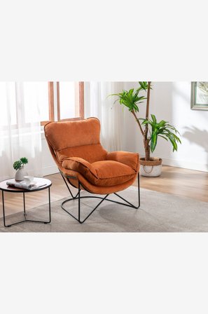 Nordic Furniture Group - Fåtölj Bray - Orange - Fåtöljer - Från Homeroom