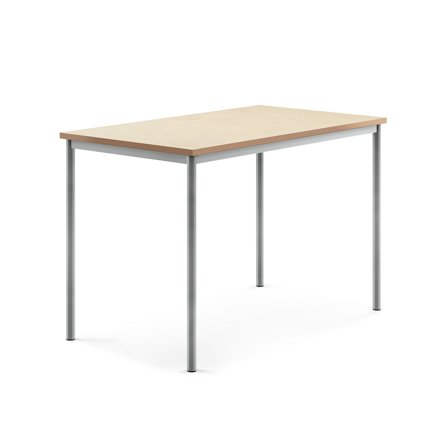 Tisch SONITUS, 1400x800x900 mm, Linoleum beige, alugrau