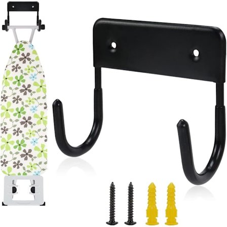 Seinälle kiinnitettävä silityslaudan teline, seinälle kiinnitettävä silityslaudan telineen järjestäjä, seinälle kiinnitettävä silityslaudan 