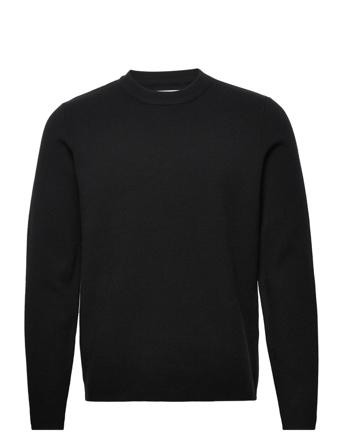 Gunan Crew Neck 10490 Neulepaita Pyöreä Kaula-aukko Musta Samsøe Samsøe