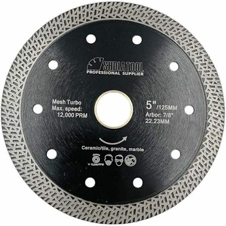 125 mm diamantblad med mesh för porslinsstengods Keramisk granitmarmor (5 tums diameter)
