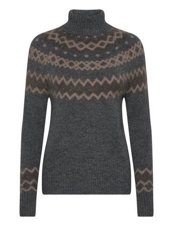 Fqmerla-Pullover Tops Knitwear Turtleneck Grey FREE/QUENT