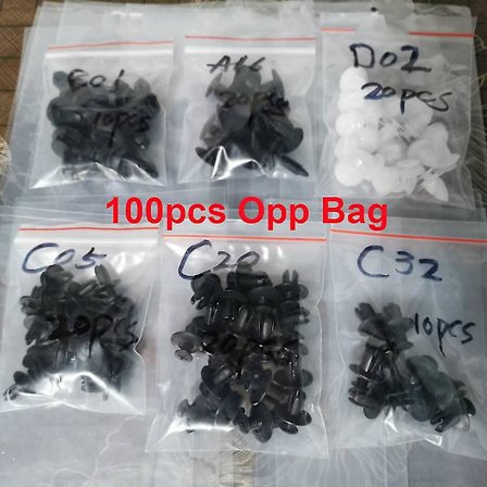 100 kpl sekoitettu automaattinen kiinnityspidike Auton korin työntöpidin tappi niitti puskurin oven verhoilupaneelin pidike kiinnityssarja auton 