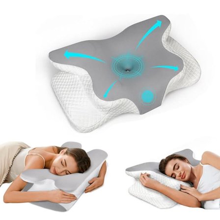 Ortopedinen tyyny / Memory foam -tyyny – Hengittävä ja lievittää niskakipua, sopii kaikkiin nukkuma-asentoihin