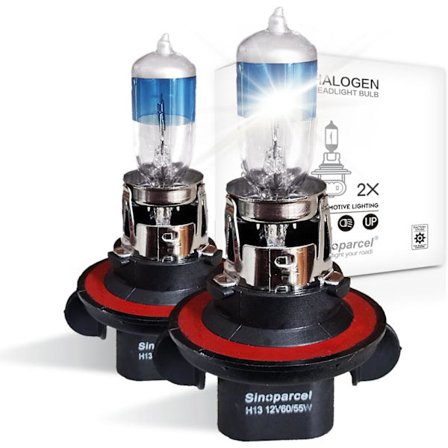 H13/9008 Halogeeni-ajovalon polttimo, korkea ja matala säde, 220 % kirkkaampi kuin vakio 60W/55W polttimo, 2 kpl pakkaus