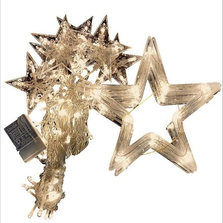 Led lyskæde 12 stjerne gardin led lyskæde jul xmas varm hvid