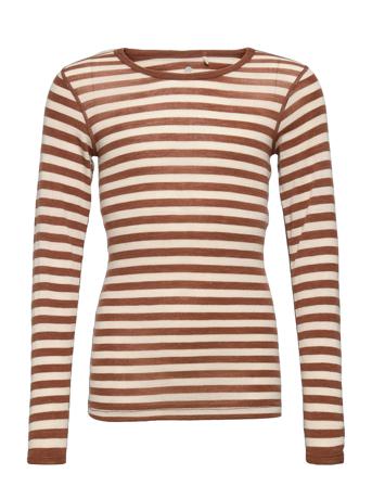 Blouse Ls - Yd Stripe Orange CeLaVi