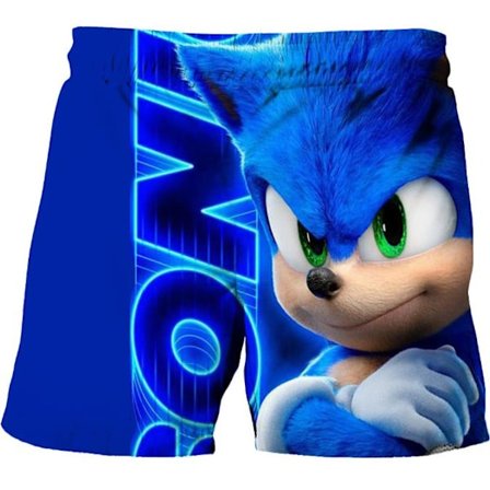 Barn Gutter 3D Sonic the Hedgehog Badeshorts Badebukser Strandbadeshorts A