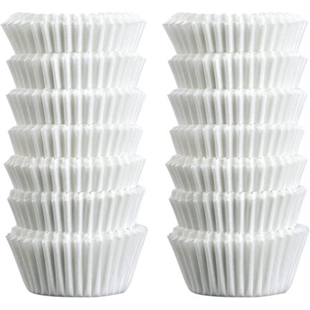 Pappersfodral, set med 100 pappersformar, chokladformar, Papper, Vit, 6,5 x 5 cm