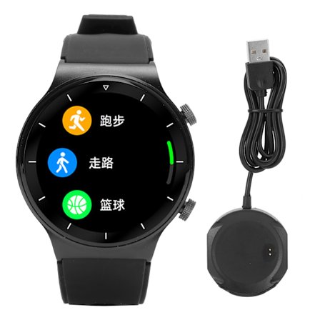 Smart Sports Armbånd IP68 Vandtæt Bluetooth Ur Søvn Overvågning Smart Band Nat Sort