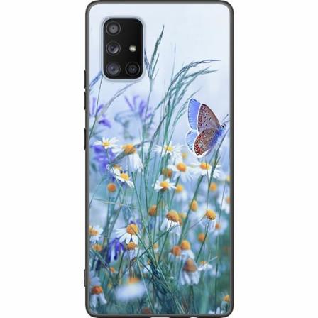 Samsung Galaxy A71 5g Svart Skal Blommor