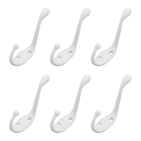 6 stk. Væghængte Soveværelses-Dobbelt Hængekroge til Tasker