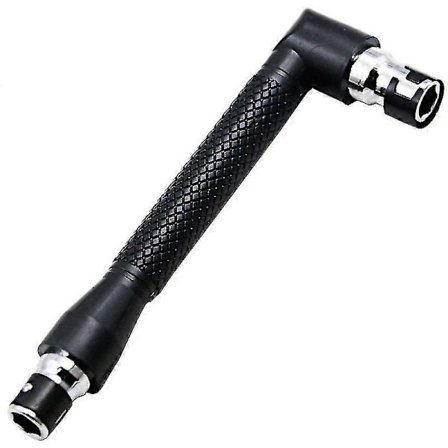 Unbrakonøgle L-form, dobbelthovedet momentnøgle til skruetrækkerbits håndværktøj (1 stk, sort) cy