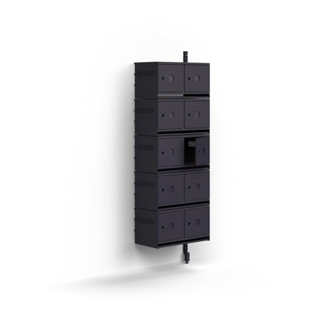 Schuhschrank ENTRY, Anbaumodul, wandhängend, 1800 x 600 x 300 mm, anthrazit