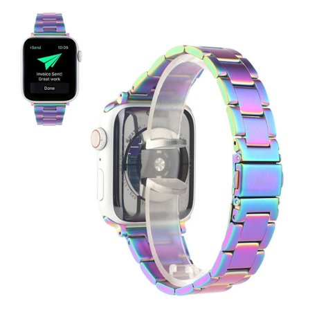 Apple Watch Series 6 / 5 44mm colorful stainless steel watch band - Multi-color