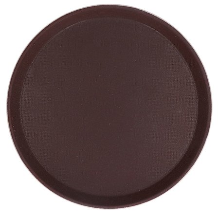 Rund serveringsbakke Skridsikker gummihærdet glasfiber Varmebestandig bred anvendelse Rund bakke til restaurantbar 28 cm rund