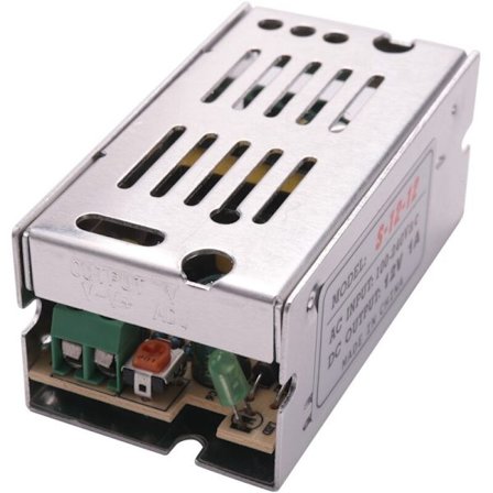 Transformator för strömförsörjningsspänning från AC 110/220V till DC 12V 1A silver
