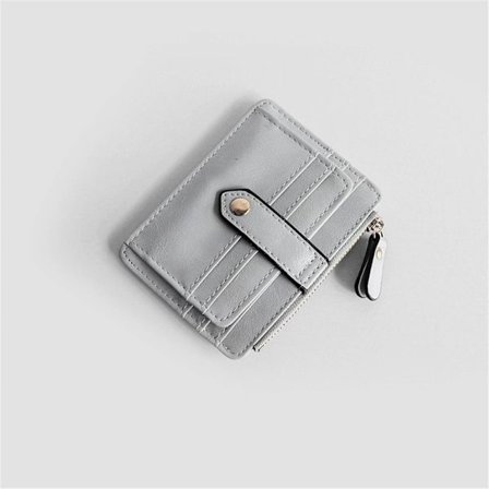 Kredit ID-kortshållare Läderplånbok LJUSGRÅ light grey