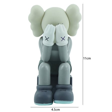 Venalisa 11cm Figuurit Lelu Kawed Nuket Malli Kokoelma Musta Istuva Karhu Bearbrick Kaws Koriste(2)