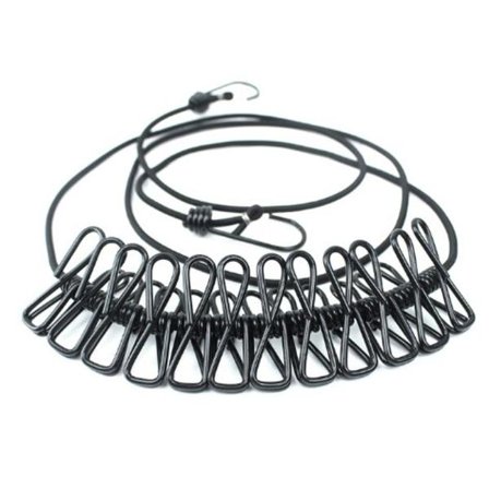 Bärbar klädstreck för camping/bakgård/husbil Bärbar Strong Stretch utomhusklädsellina