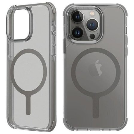 UNIQ-deksel Combat iPhone 15 Pro 6.1 Magclick Lader grå/frostgrå