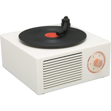 Bluetooth-högtalare i vinylskivspelare-stil, Mini Bluetooth 5.0 trådlös högtalare, Gammaldags klassisk söt högtalare, Hög volym, Bluetooth/AUX