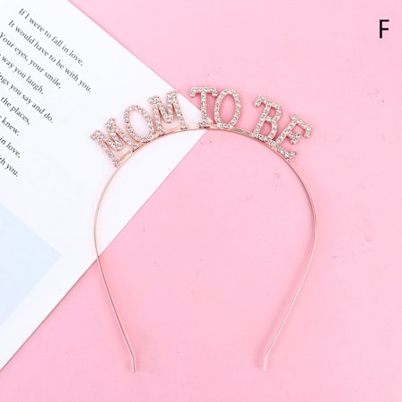 Rose Golden Silver Color Mom To Be Tiara Crown Pannband för Par