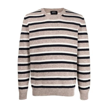 A.p.c. Stickat beige, Herr Stickade tröjor, Herr, Storlek: S