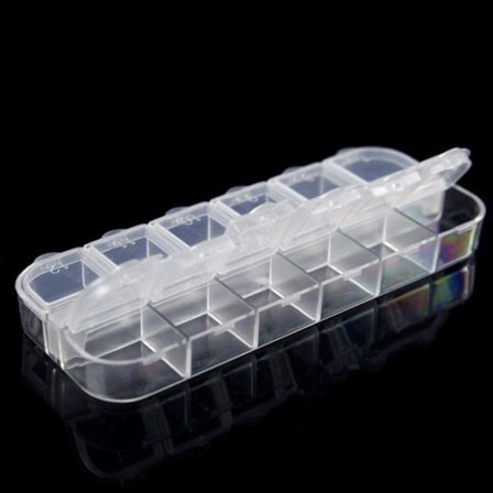 12-Slots diamond painting clear storage box - Förvaringsbox