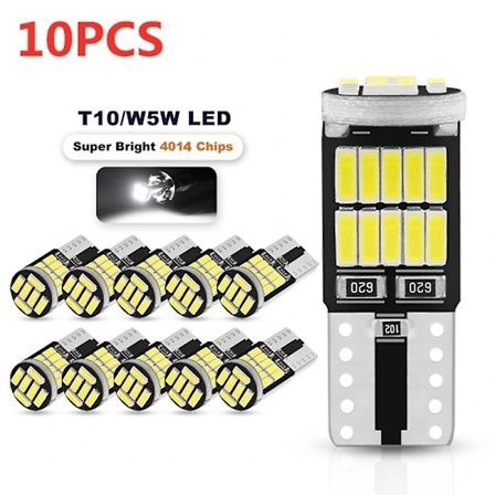 10 hvide lys dekodningslys T10-4014-26smd super LE