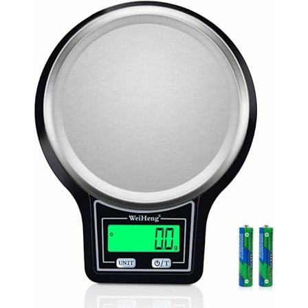 Erittäin tarkka 5 kg / 0,1 g keittiövaaka, ruostumattomasta teräksestä valmistettu alusta LCD-näytöllä, monitoiminen ruoan punnitukseen, tarkkuus 0,1 