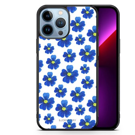 Bjornberry Skal iPhone 13 Pro Max - Blå Blommor