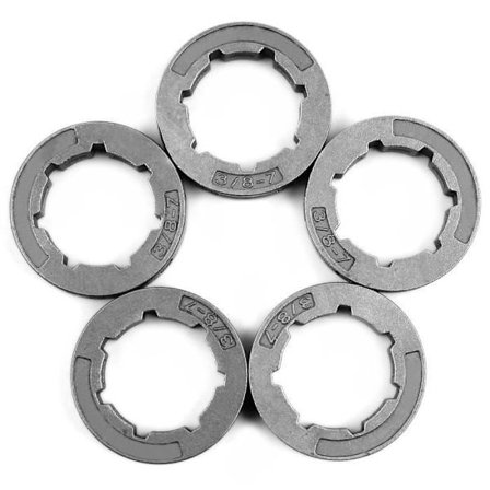 5kpl 3/8" 7T 22mm vanneratas yhteensopiva Husqvarnan kanssa 268272362365371372 Poulan Stihl Echo McCulloch Chainsaw Hg