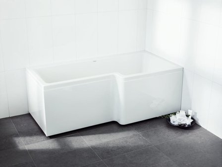 Svedbergs Z150HG Badkar med gavel Höger, Badrum