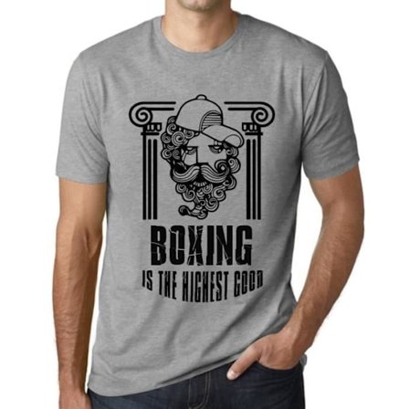 T-shirt herr Boxning är det högsta bra – Boxning är det högsta bra – Vintage grå t-shirt