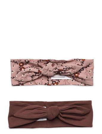 Geranium Headband 2-Pack Accessories Hair Accessories Hair Band Vaaleanpunainen Müsli By Green Cotton
