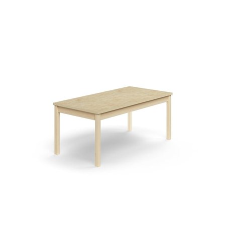 Bord DECIBEL, 1400x700x590 mm, støjreducerende linoleum, birk/beige