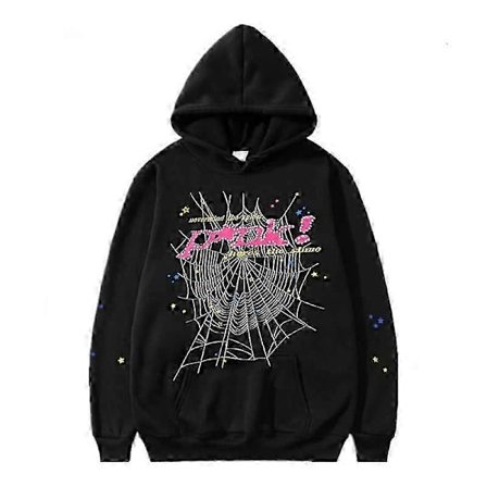 Spider Web Grafik Hoodie, Bomulds Pullover Sweatshirt til Mænd og Kvinder